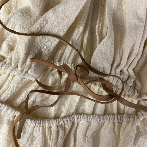 Cuca Strappy Cutouts Adjustable Canvas Jumpsuit with Secret Pants S/M - Picture 4 of 9